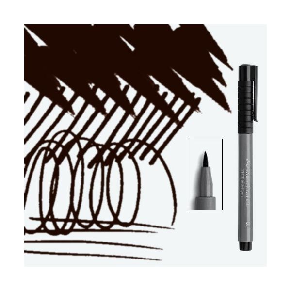 Faber-Castell Pitt artist pen brush - 175 dark sepia
