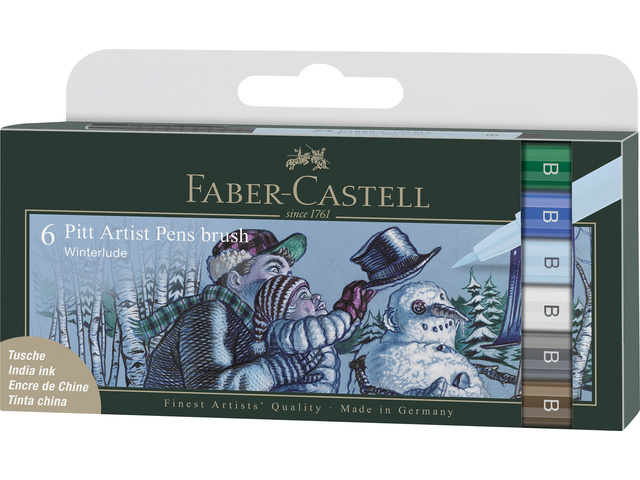 Faber-Castell Pitt artist pens brush - set 6 winterlude
