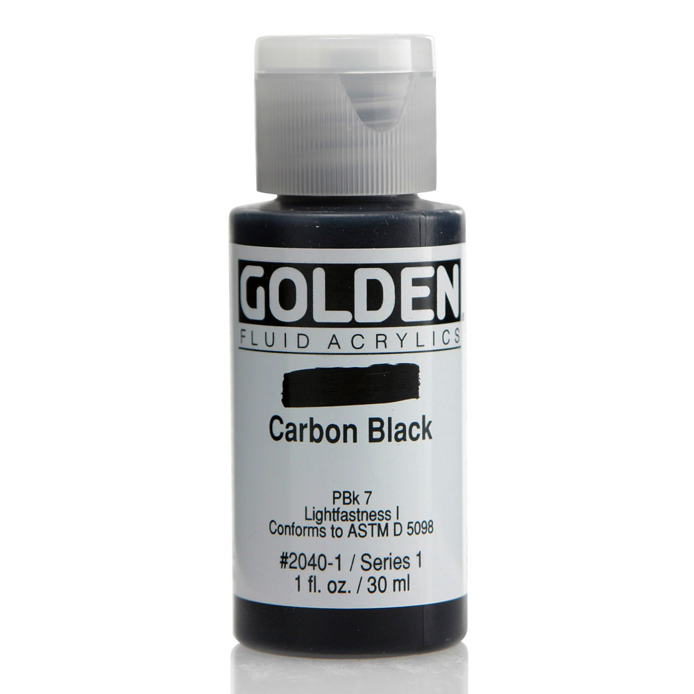 Golden fluid acrylics 30ml – S1 – 2040 carbon black