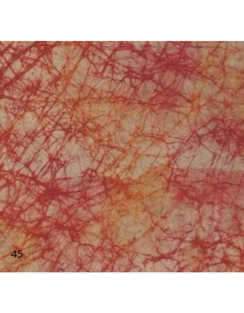 Olino Loktapapier met batik-spinrag design rood groot vel
