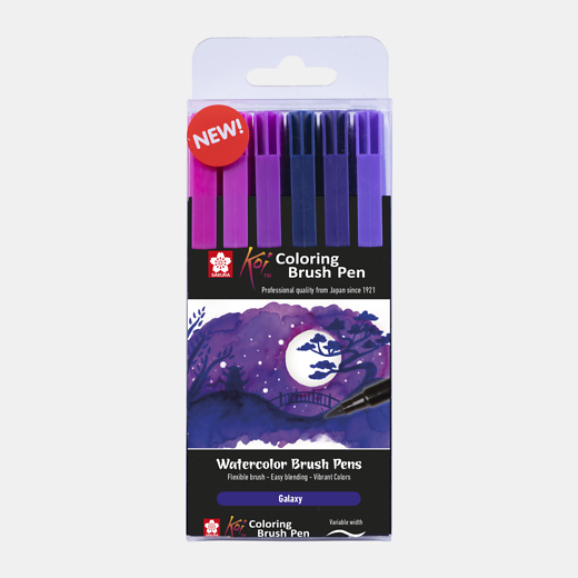 Sakura Koi brushpen - set 6 galaxy