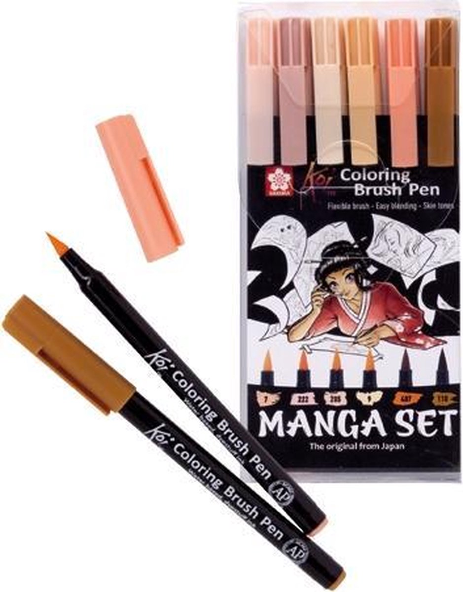 Sakura Koi brushpen - set 6 manga