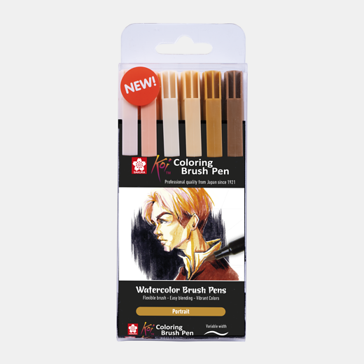Sakura Koi brushpen - set 6 portrait