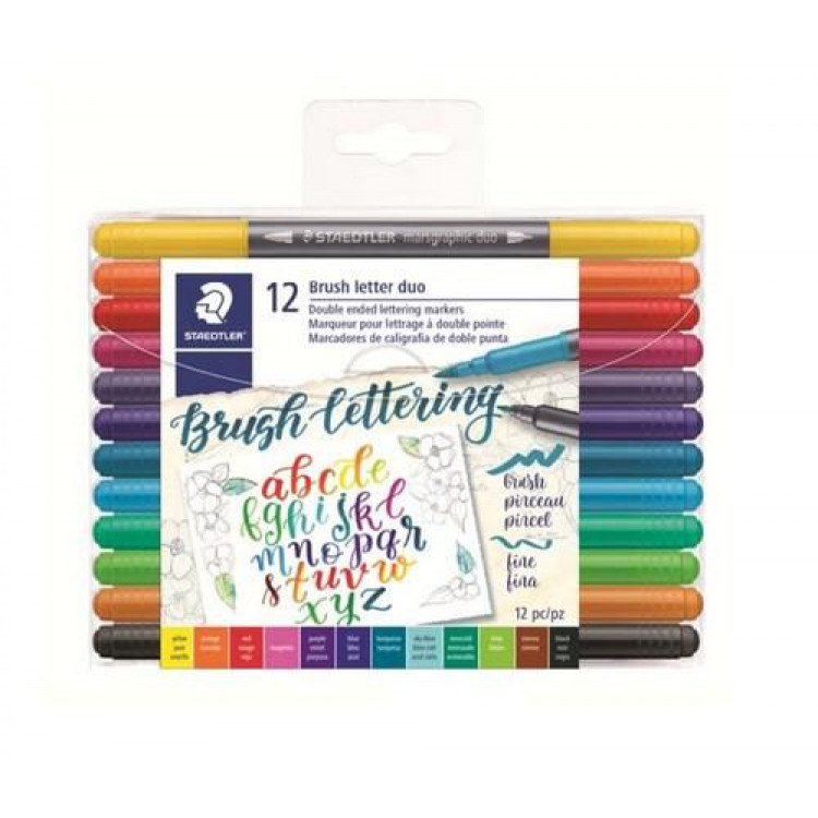 Staedtler marsgraphic brushpen duo set 12