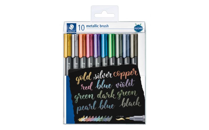 Staedtler metallic brushmarker - set 10