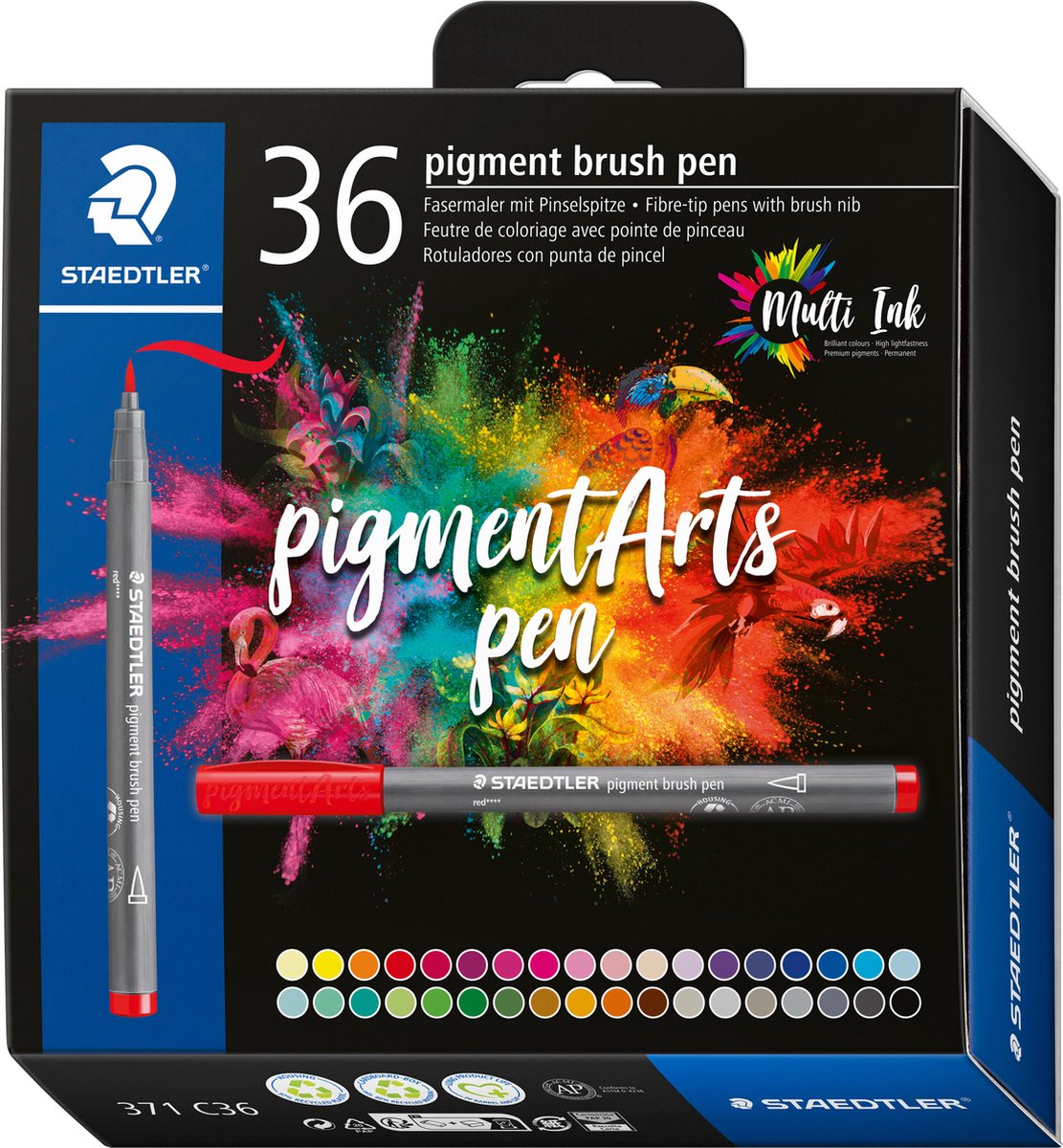 Staedtler pigment brushpen - set 36