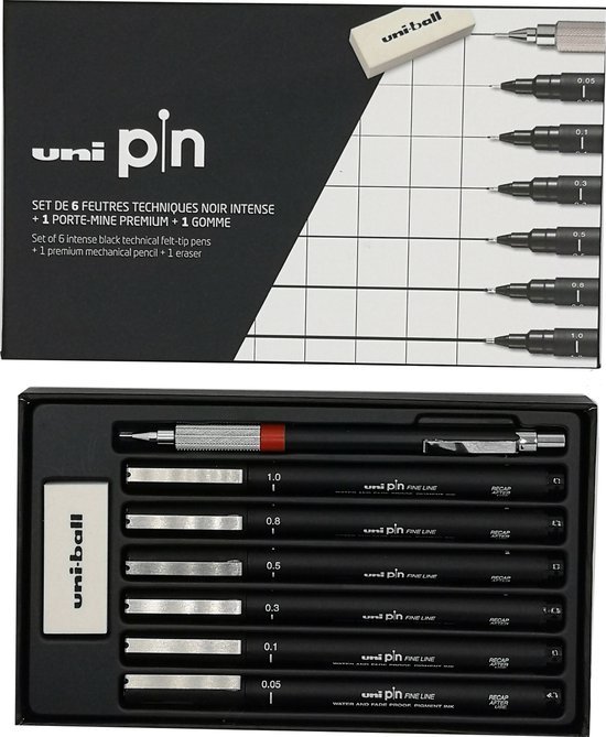 Uni Pin - fineliners set 5