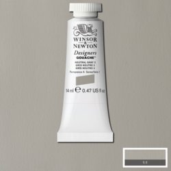 Winsor & Newton designers gouache S1 - 436 neutral grey 3