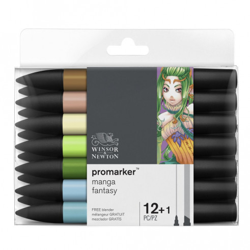 Winsor & Newton promarker - set 12+1 manga fantasy