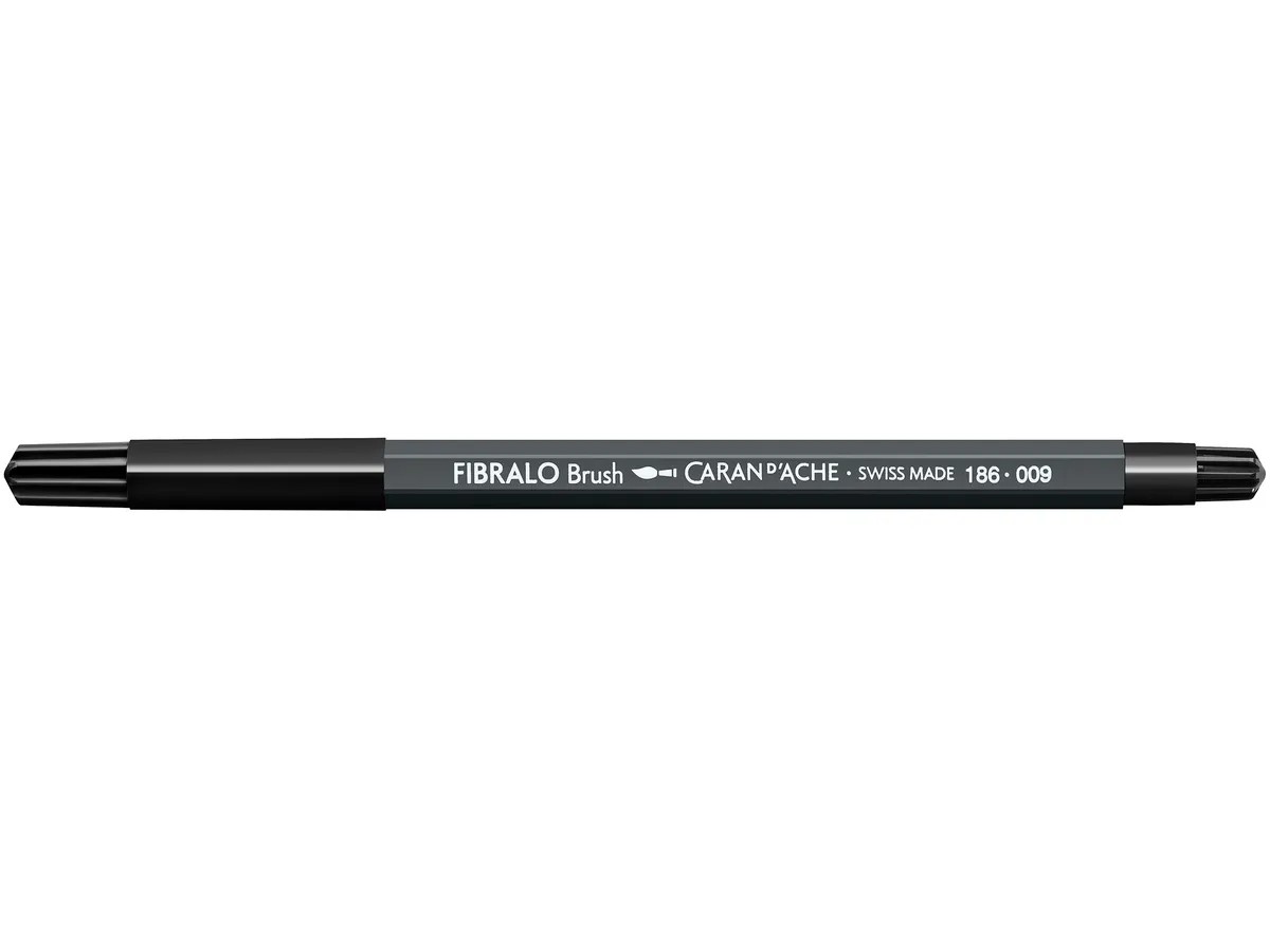 Caran d'Ache Fibralo Brush - 009 zwart