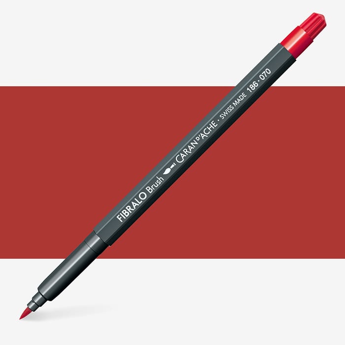 Caran d'Ache Fibralo Brush - 070 rood
