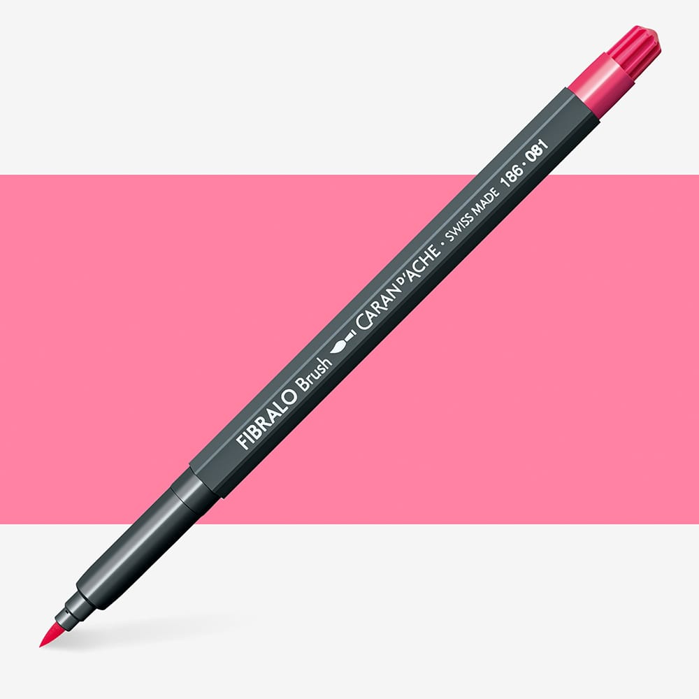 Caran d'Ache Fibralo Brush - 081 roze donker