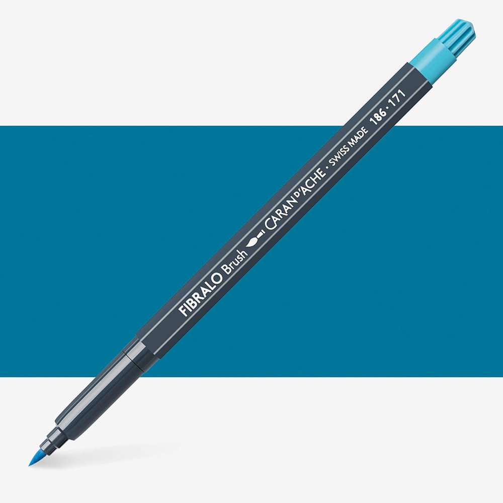 Caran d'Ache Fibralo Brush - 171 turquoise blauw