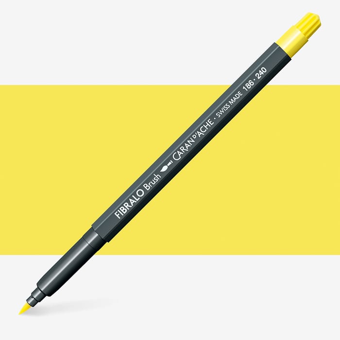 Caran d'Ache Fibralo Brush - 240 geel