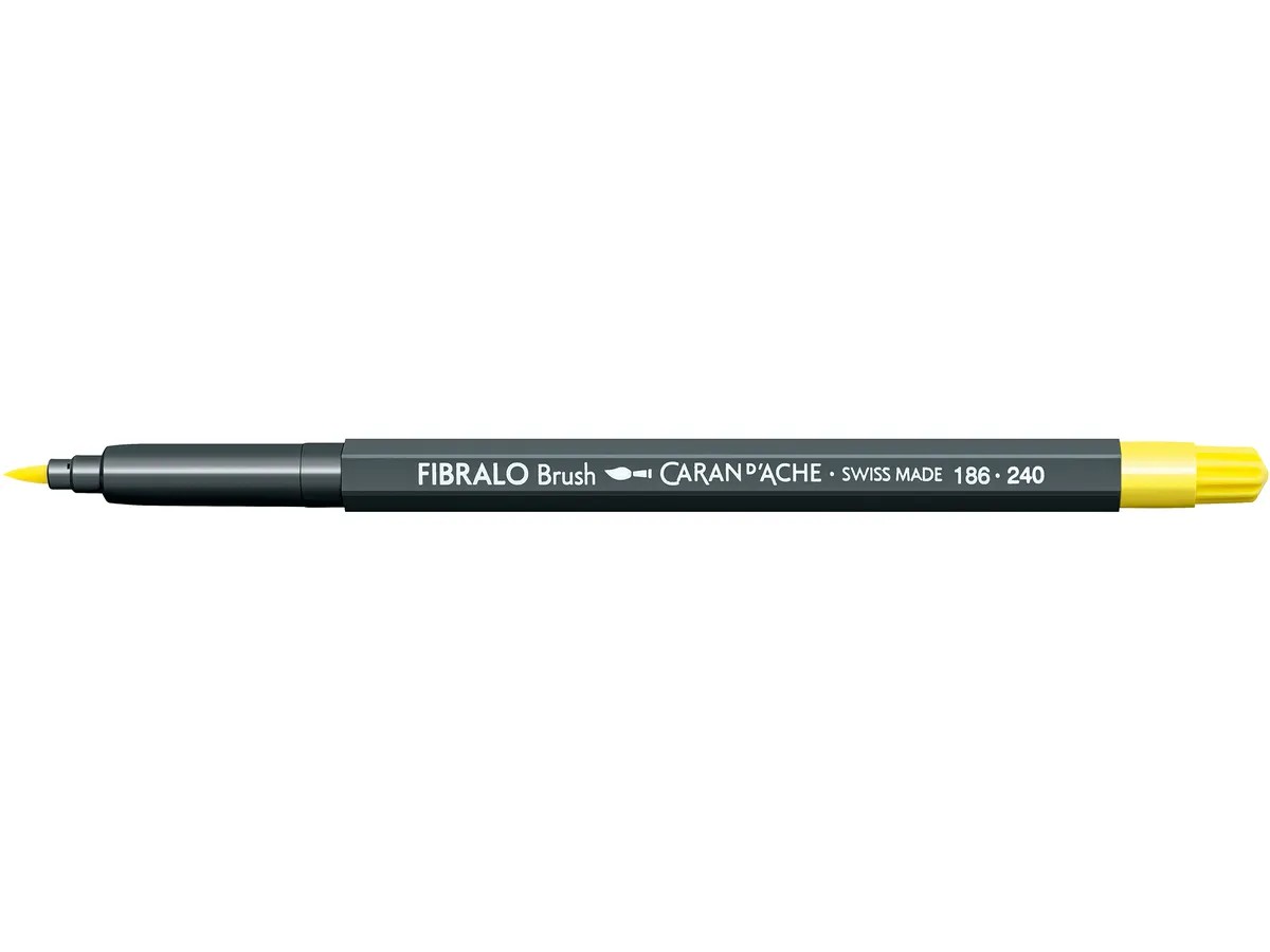 Caran d'Ache Fibralo Brush - 240 geel