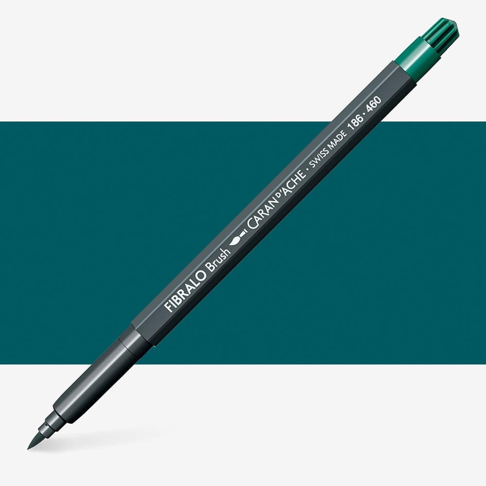 Caran d'Ache Fibralo Brush - 460 pauw groen