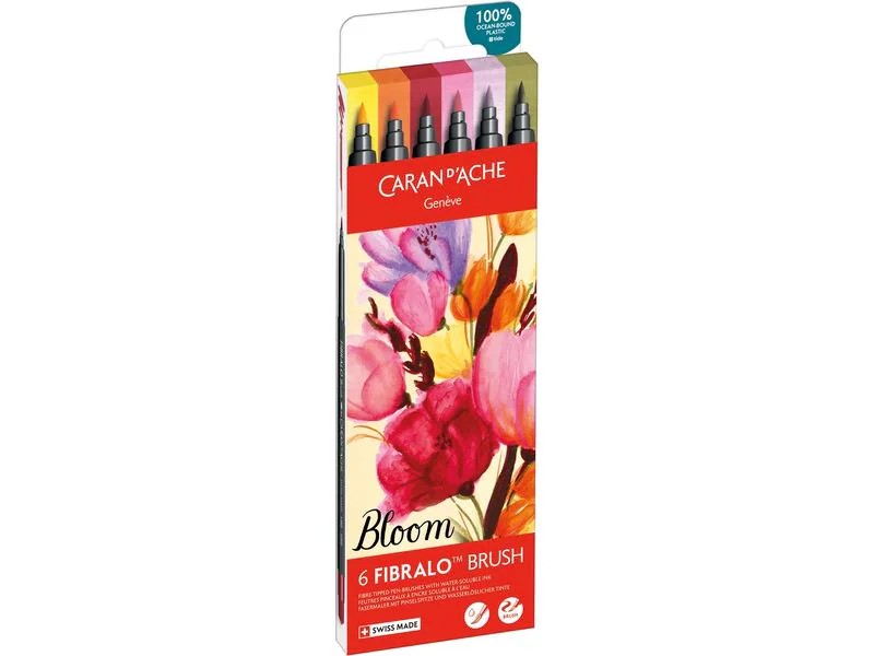 Caran d'ache Fibralo brush - set 6 bloom