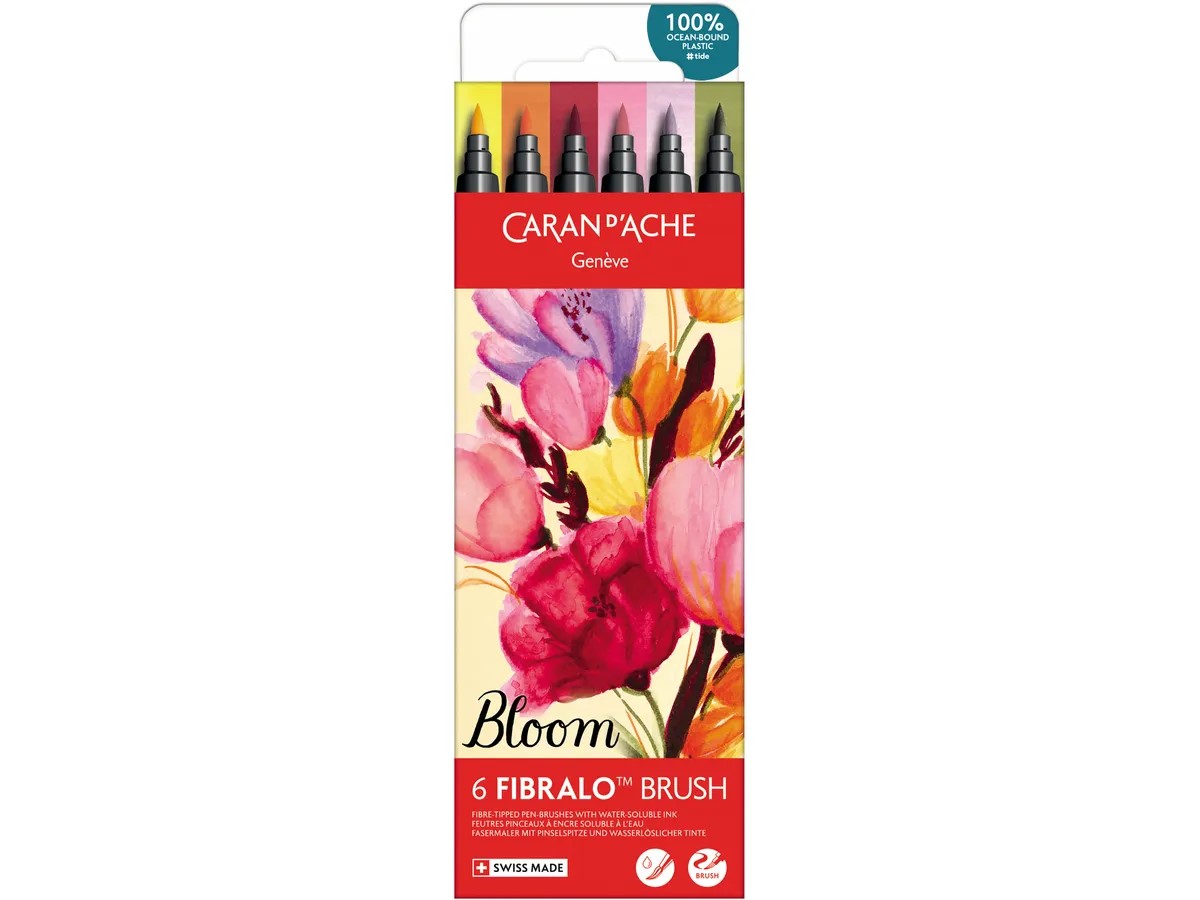 Caran d'ache Fibralo brush - set 6 bloom