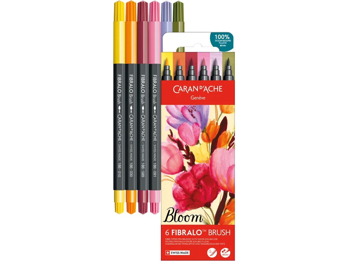 Caran d'ache Fibralo brush - set 6 bloom