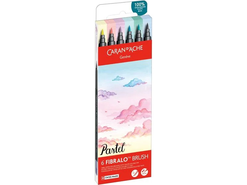 Caran d'ache Fibralo brush - set 6 pastel