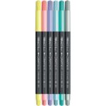 Caran d'ache Fibralo brush - set 6 pastel