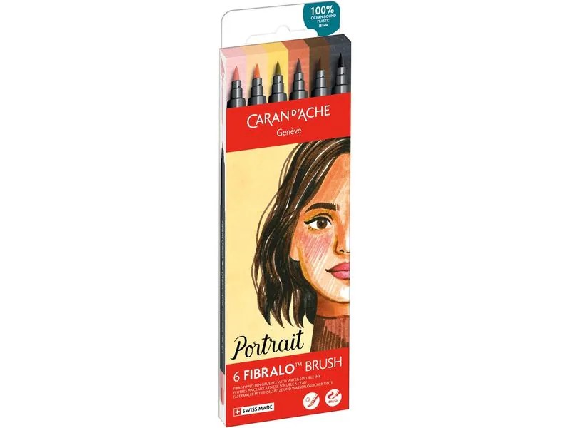 Caran d'ache Fibralo brush - set 6 portrait