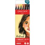 Caran d'ache Fibralo brush - set 6 portrait