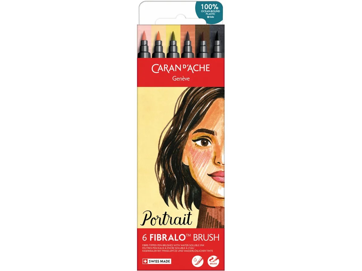 Caran d'ache Fibralo brush - set 6 portrait