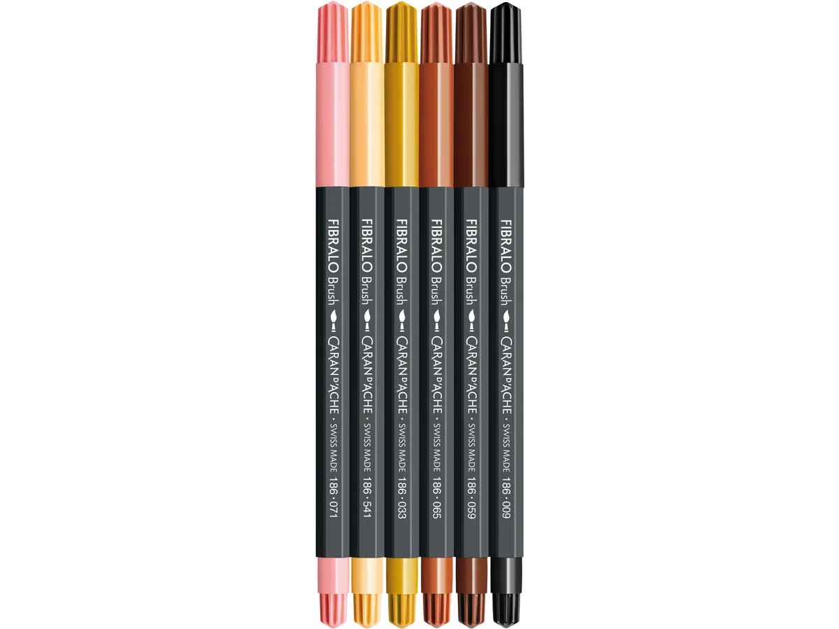 Caran d'ache Fibralo brush - set 6 portrait