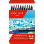Caran d'Ache Fibralo Brush viltstift met 10 kleuren
