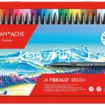 Caran d'Ache Fibralo Brush viltstift met 24 kleuren