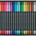 Caran d'Ache Fibralo Brush viltstift met 24 kleuren