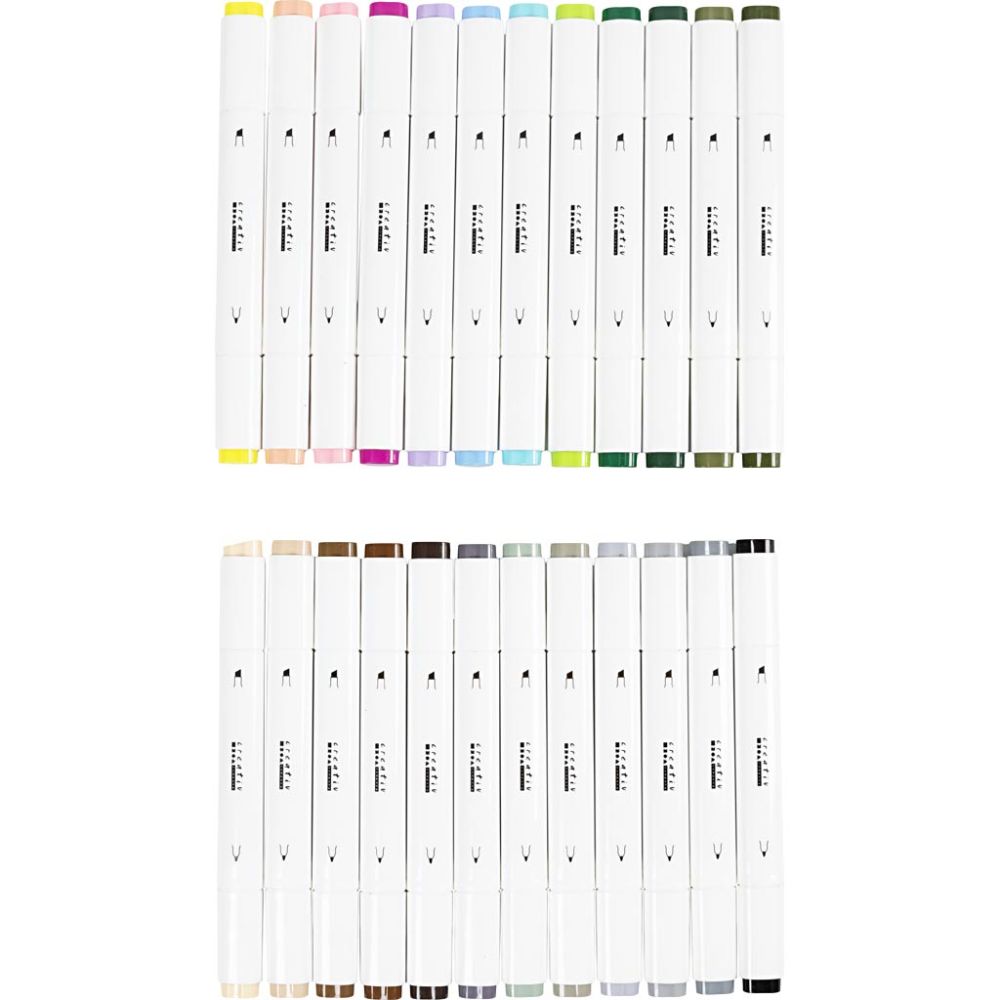 CCHobby alcoholmarker - set 24 pastel kleuren