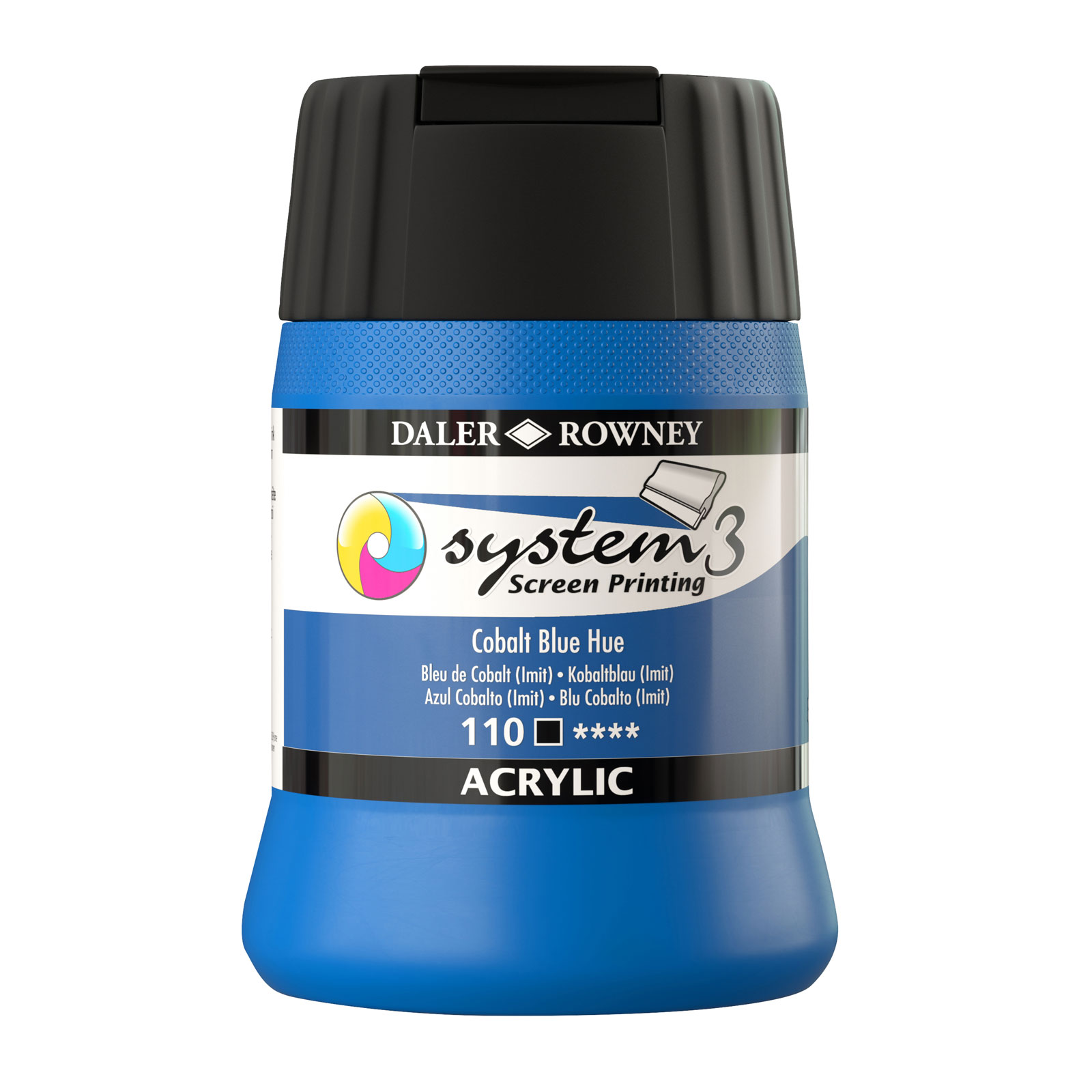 DalerRowney System3 screenprinting Acryl 250ml - 110 Cobalt Blue Hue