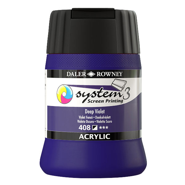 DalerRowney System3 screenprinting Acryl 250ml - 408 deep violet