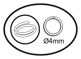 Darice - ringetje 4mm - zilver 360st.