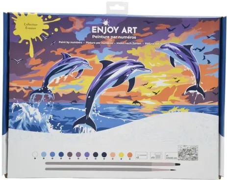 Enjoy art schilder op nummer - dolfijnen