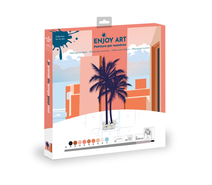 Enjoy art schilder op nummer - Onder de palmbomen
