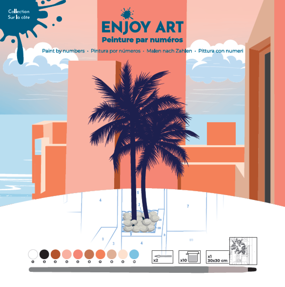 Enjoy art schilder op nummer - Onder de palmbomen