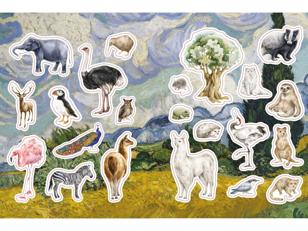Flora & fauna sticker-, kleur- en activiteitenboek