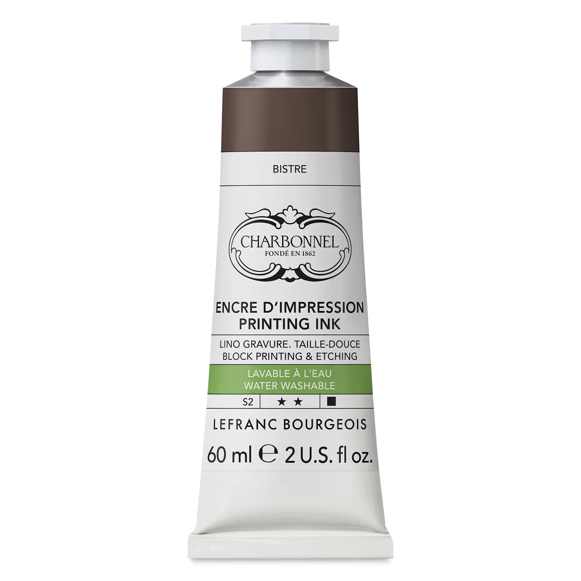 L&F Charbonnel blockprinting inkt 60ml S2 - 504 Bistre