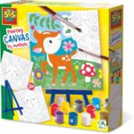SES schilderen op nummer canvas - 3x bosdieren
