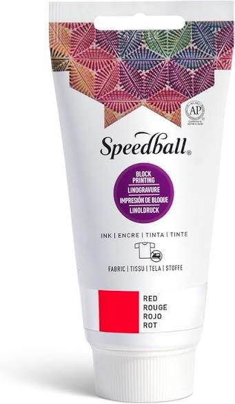 Speedball textiel block printing ink 75ml - 3571 rood