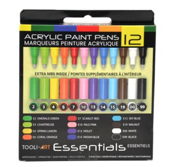 Tooli-art acrylstiften - set 12 essentials