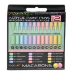 Tooli-art acrylstiften - set 12 macarons