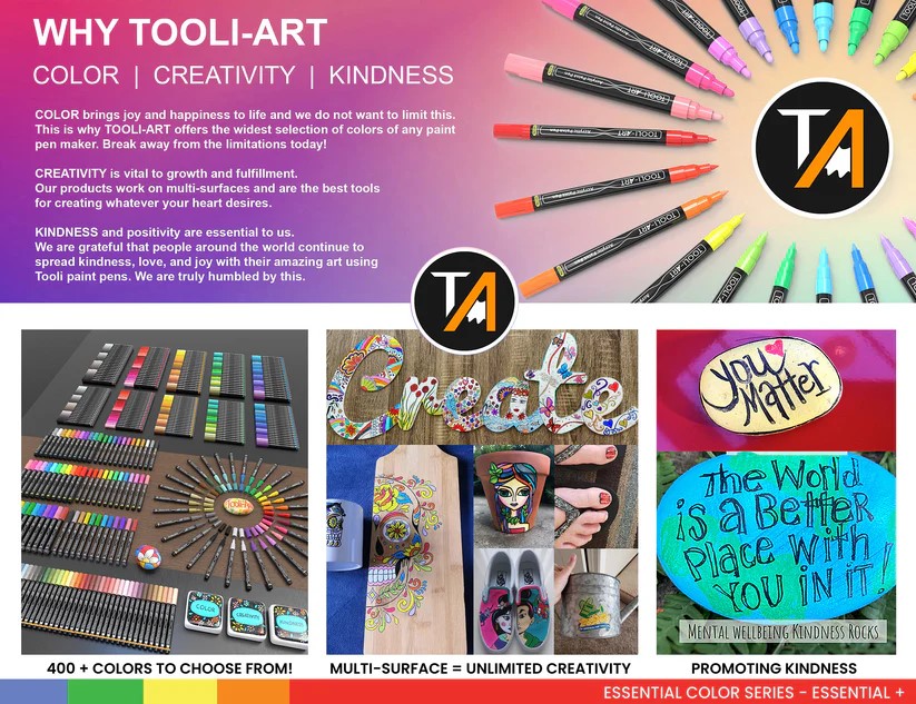 Tooli-art acrylstiften - set 12 macarons