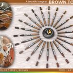 Tooli-art acrylstiften - set 22 bruin