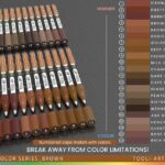 Tooli-art acrylstiften - set 22 bruin