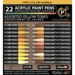 Tooli-art acrylstiften - set 22 geel