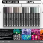 Tooli-art acrylstiften - set 22 grijs